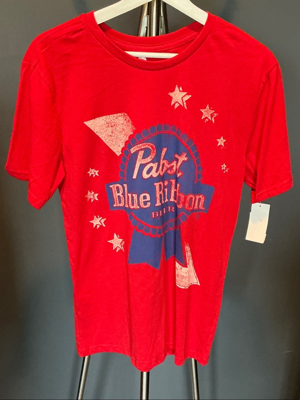 Pabst Blue Ribbon Red Graphic Short Sleeve Tee